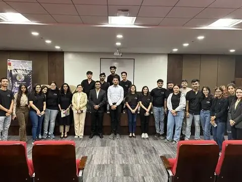 Group of students in an auditorium at a campus event