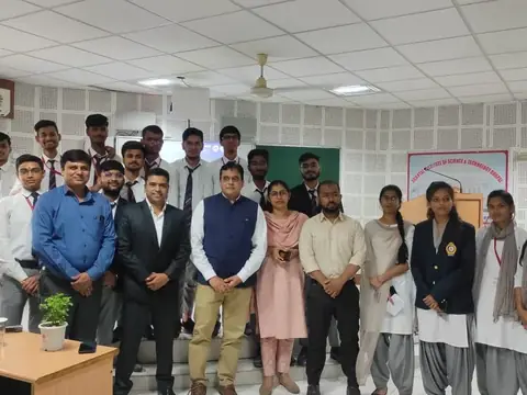 Rays EdTech team with faculty and students at a campus seminar at Oriental Institute of Science & Technology, Bhopal